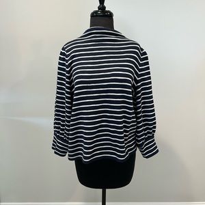 Madewell Navy and White Striped Sweater
